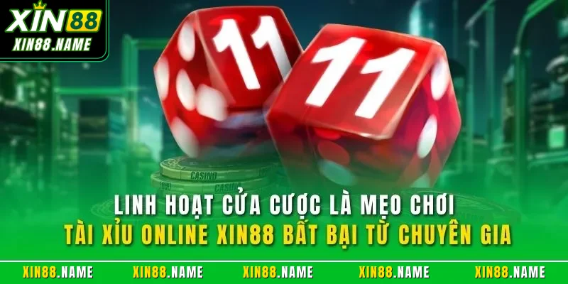 Linh hoạt cửa cược là mẹo chơi tài xỉu online XIN88 bất bại từ chuyên gia